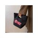  Canvas Cute Letter Printing Women's Small Handbag