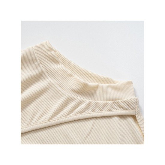 Mock Neck Cold Sleeve Cropped Sexy Tops