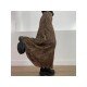 Vintage Brown Loose Floral Maxi Skirts For Ladies