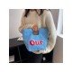  Canvas Cute Letter Printing Women's Small Handbag