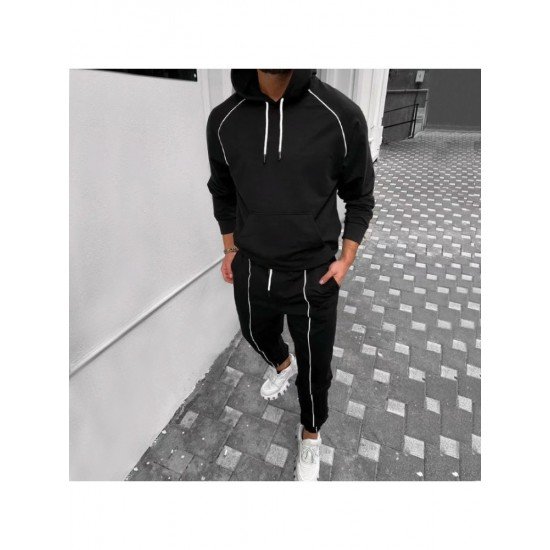  Casual Hooded Long Sleeve Men's Suits