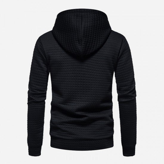  Casual Loose Pure Color Men's Hooded Sweater