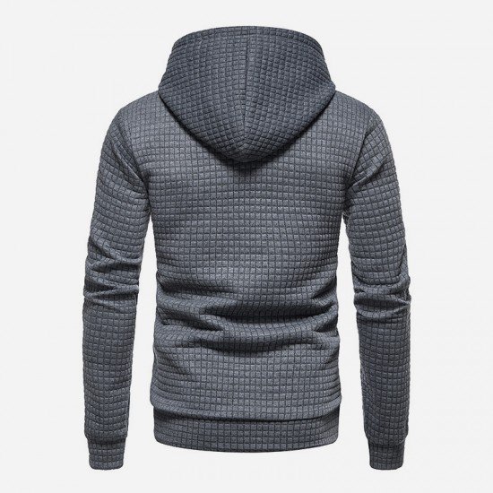  Casual Loose Pure Color Men's Hooded Sweater