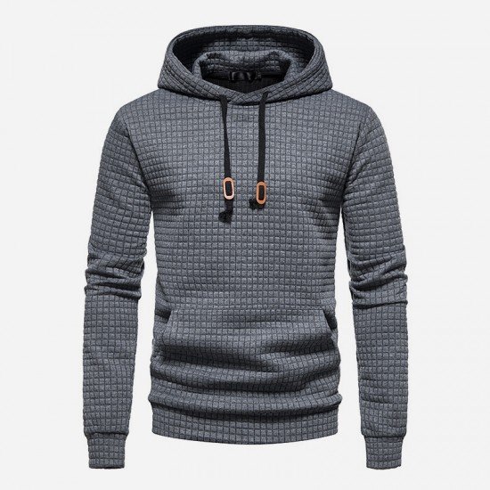  Casual Loose Pure Color Men's Hooded Sweater