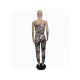  Fashion Backless Strapless Camouflage Women's Jumpsuit