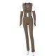  Pure Color Top And Trouser Women's Suits