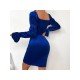 Sexy Backless Cut Out Puff Sleeve Dress 