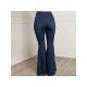 Blue Flare Jean Trousers For Women