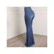 Blue Flare Jean Trousers For Women