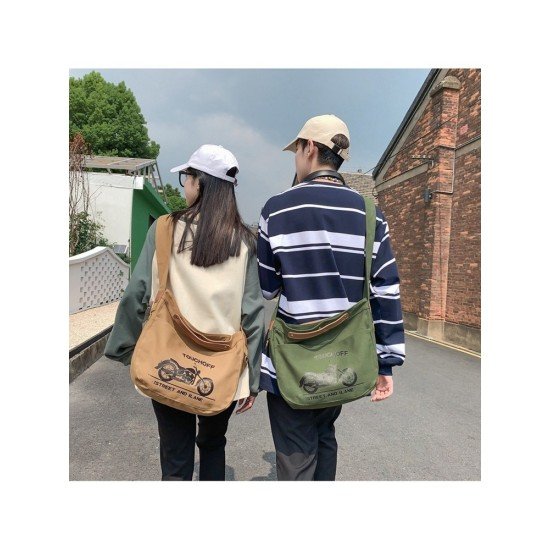 Printed Travel Canvas Unisex Shoulder Tote Bags