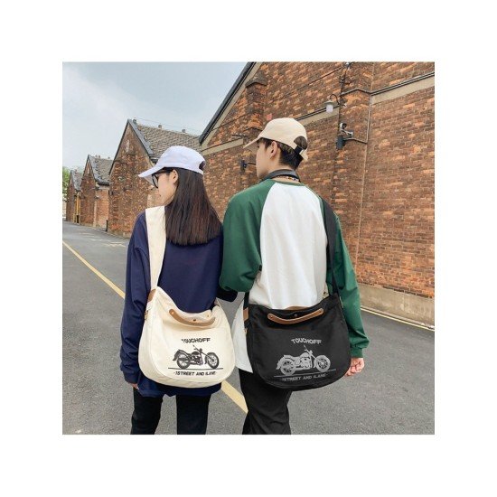 Printed Travel Canvas Unisex Shoulder Tote Bags