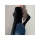 Designer Black Fitted Ladies Tops