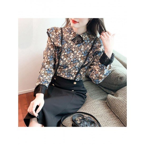  2022 Autumn French Chiffon Shirt For Women