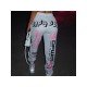 Casual Workout White Elastic Waist Plus Size Trousers