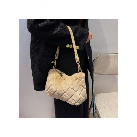  2022 New Fashion Plush Pure Color Women's Handbags