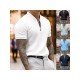  Pure Color Casual Short-sleeved Men's Top