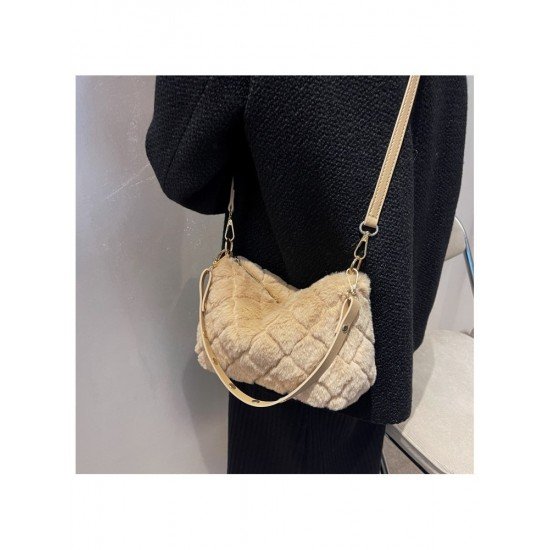  2022 New Fashion Plush Pure Color Women's Handbags