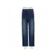 Street Trendy Blue Straight Leg Ladies Jeans