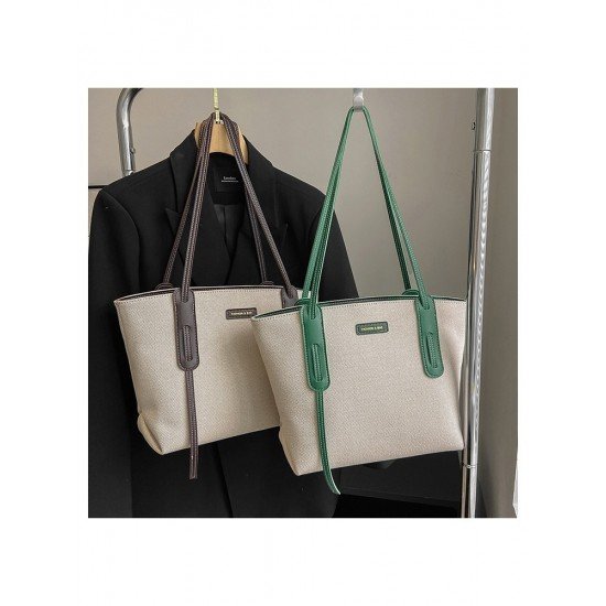 Canvas Versatile Contrast Color Tote Bags