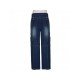 Street Trendy Blue Straight Leg Ladies Jeans