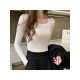  2022 Temperament Pure Color Long Sleeve Top