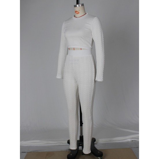 Latest White Matching 2 Piece Trouser Sets For Women