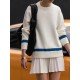  Casual Round Neck Women's Long Sleeve Sweater