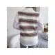 V Neck Contrast Color Sleeveless Sweater