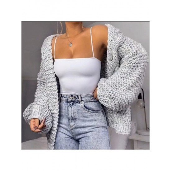  Loose Pure Color Women's Knitted Sweater