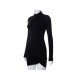  Skinny Slim Pure Color Hip Women's Short Dress