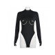  Sexy Tight Printing Women's Long Sleeve Bodysuits