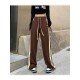 Vintage Black Loose Drawstring Long Pant Trousers