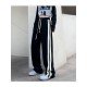 Vintage Black Loose Drawstring Long Pant Trousers