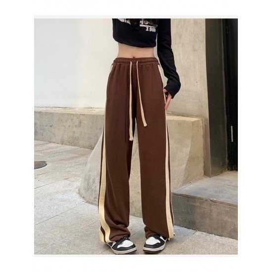 Vintage Black Loose Drawstring Long Pant Trousers