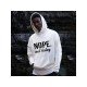 Casual White Letter Printed Hoodies Top Men