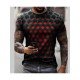  Round Neck Short Sleeve Hollow Out Men's T-Shirt