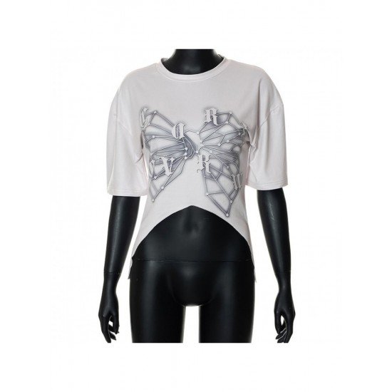  Fashion Letter Printing Navel Women's T-Shirt