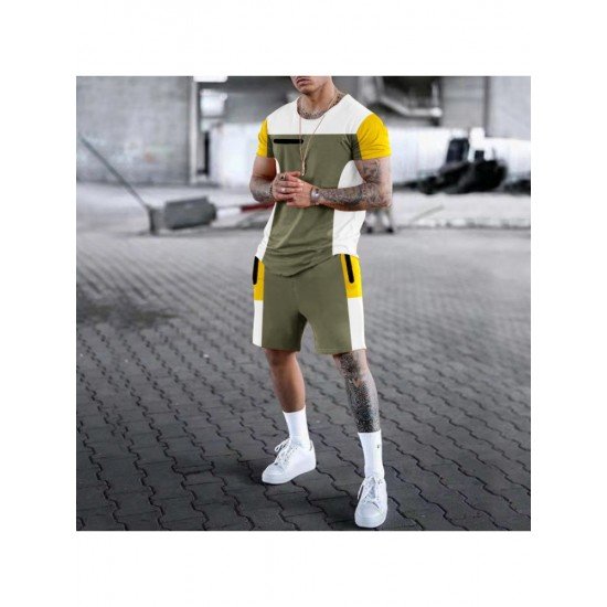 Fashion Casual Sport Short Sleeve Suits For Men