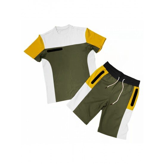 Fashion Casual Sport Short Sleeve Suits For Men