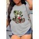 Camouflage Broken Bear Graphic New T Shirts For Women