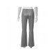 Striped Flare Trousers For Women