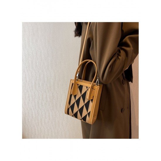  Fashion Contrast Color Women's Square Bags