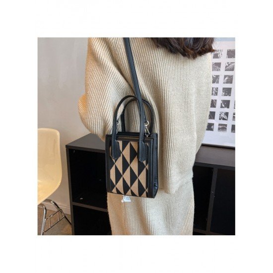  Fashion Contrast Color Women's Square Bags