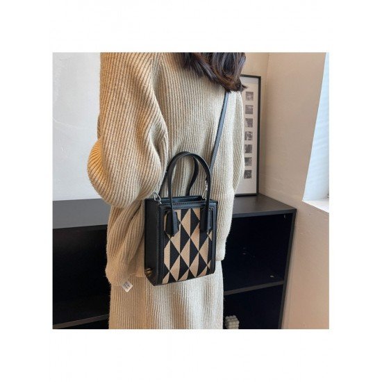  Fashion Contrast Color Women's Square Bags