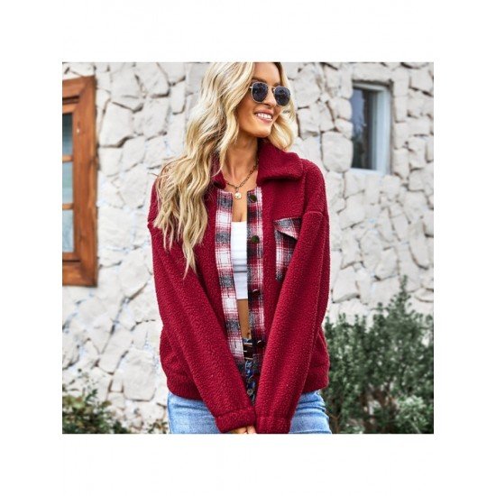  2022 Winter New Plush Plaid Women's Coats