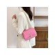  Sweet Simple PU Pure Color Chain Bag