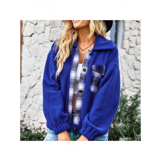  2022 Winter New Plush Plaid Women's Coats