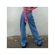 Stylish Blue Loose Straight Leg Trouser Jeans