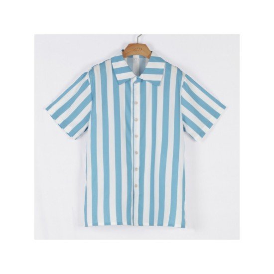 Leisure Striped Short Sleeve Summer Men Shirts