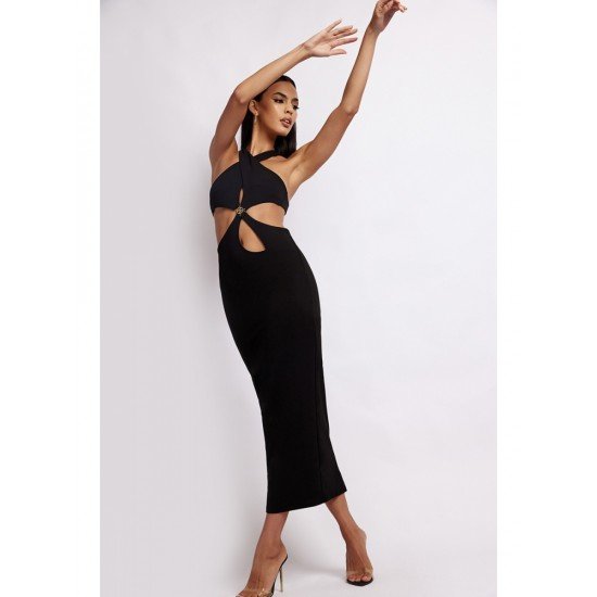  2022 Summer Sexy Halter Backless Women's Sleeveless Dress